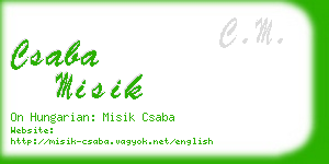 csaba misik business card